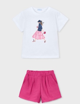 *PRE ORDER SS26 Girls Mayoral T Shirt and Skirt Set 3011 3222 (77,46)