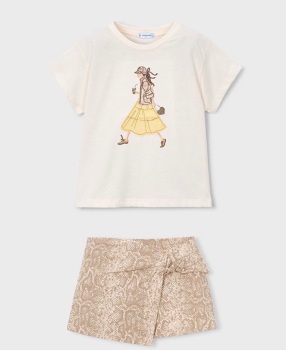 *PRE ORDER SS26 Girls Mayoral T Shirt and Skirt Set 3011 3904 (78,57)