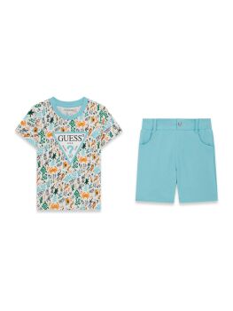 *New For SS26 Boys Guess Top and Shorts Set N6GG00