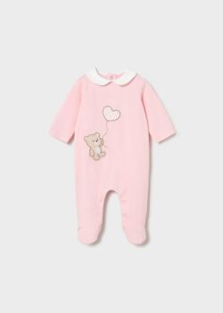 *PRE ORDER SS26 Girls Mayoral Babygrow 1743 Baby Rose 96
