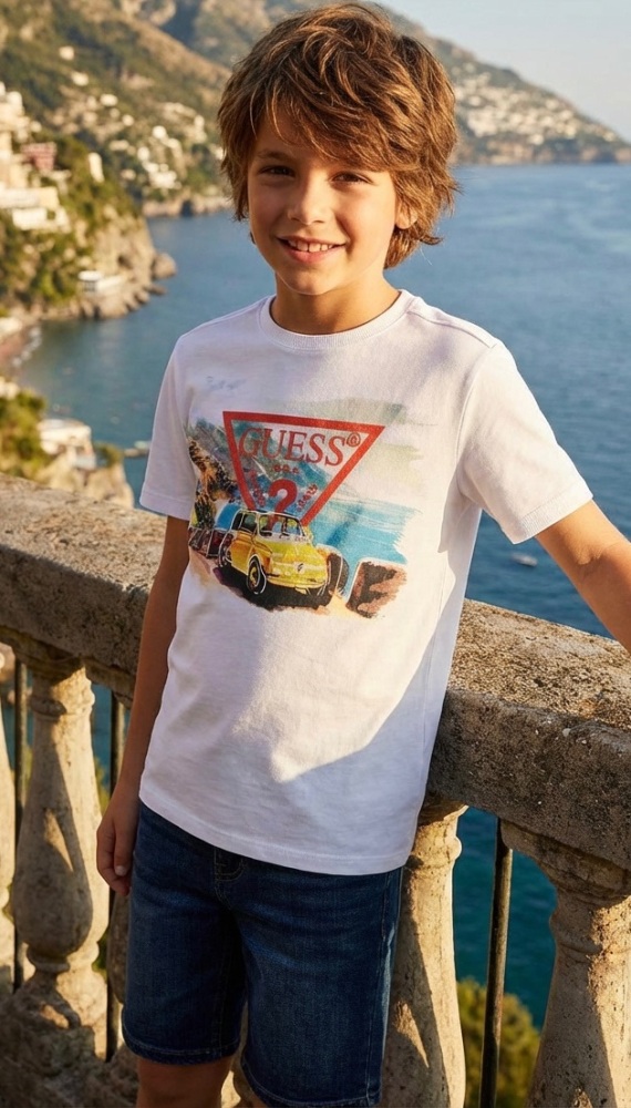 *New For SS26 Boys Guess T Shirt L6GI08