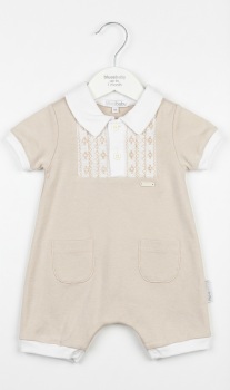 Boys Blues Baby Romper BB2273 Beige