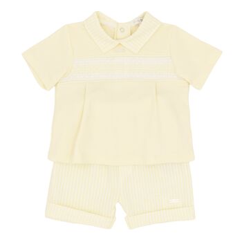 Boys Blues Baby Polo Shirt and Shorts Set BB2263 Lemon
