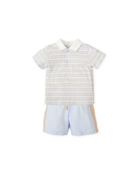 *New For SS26 Boys Tutto Piccolo Polo Shirt and Shorts Set 2705