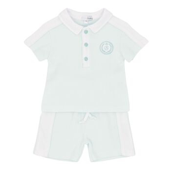 Boys Blues Baby Polo Shirt and Shorts Set BB3036 Mint
