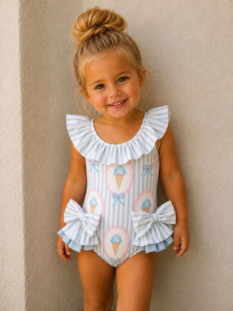 Girls Ice Cream Swim Suit