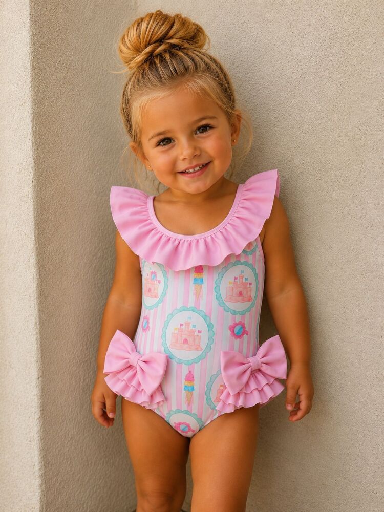 Girls Sandcastles Swim Suit