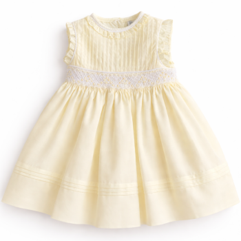 Girls Sarah Louise Dress 013819 Lemon