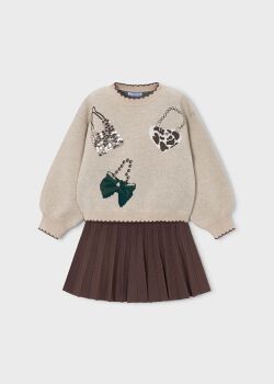**PRE ORDER AW26 Girls Mayoral Top and Skirt Set 4933 (56)