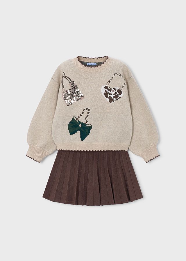 **PRE ORDER AW26 Girls Mayoral Top and Skirt Set 4933 (56)