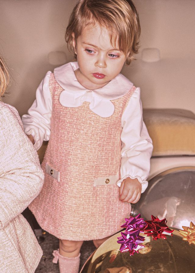 **PRE ORDER AW26 Girls Mayoral Pinafore Combined Dress 2948 Petisui 29