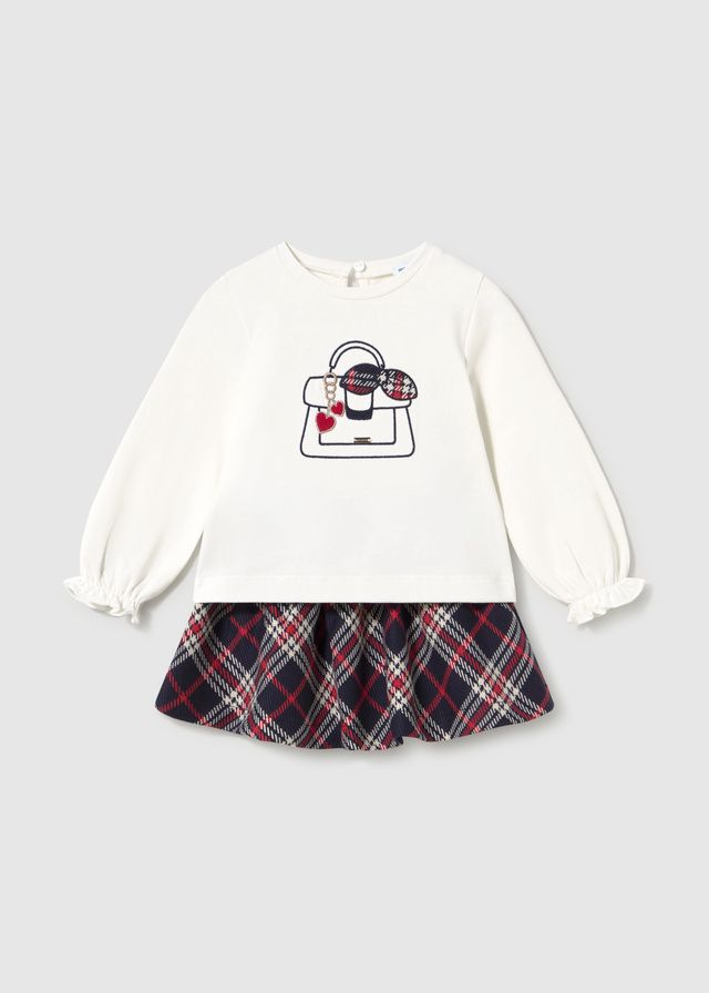 **PRE ORDER AW26 Girls Mayoral Top and Skirt Set 2953 Navy 46