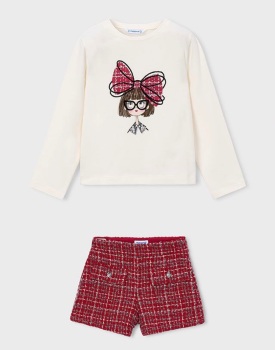 **PRE ORDER AW26 Girls Mayoral Top and Shorts Set 4034 4230 (25,38)