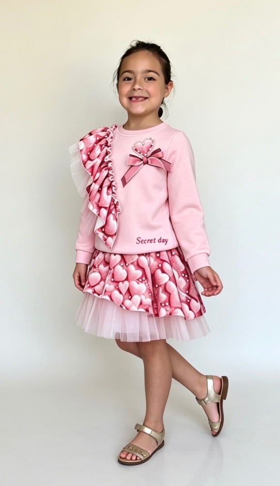 **PRE ORDER Girls Daga Love Story Top and Skirt Set 10838 10834