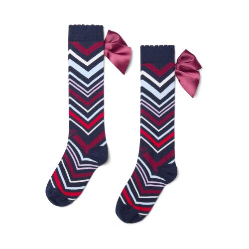 **PRE ORDER AW26 Girls ADee Chevron Charm Collection Alessandra Socks W2639