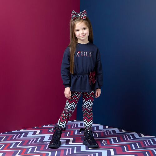 **PRE ORDER AW26 Girls ADee Chevron Charm Collection Celine Top and Legging