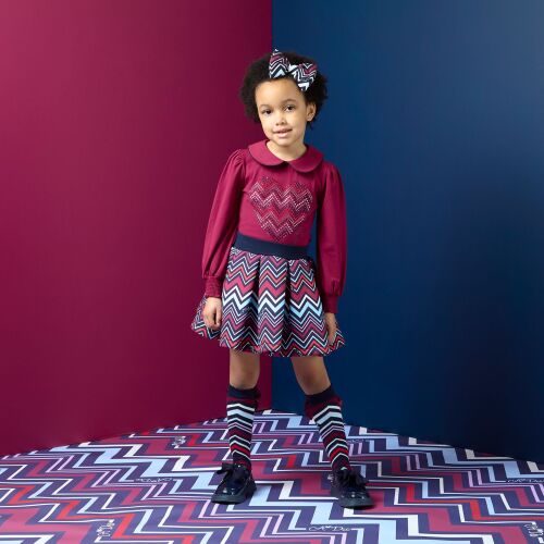 **PRE ORDER AW26 Girls ADee Chevron Charm Collection Chloe Top and Skirt Se