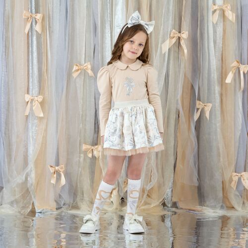 **PRE ORDER AW26 Girls ADee Eau de ADee Brie Top and Skirt Set W262513