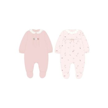 **PRE ORDER AW26 Girls Mayoral Romper 2752 Pink 80 - 2 Pack