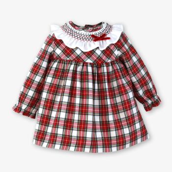 **PRE ORDER AW26 Girls Miranda Red Tartan Dress 32