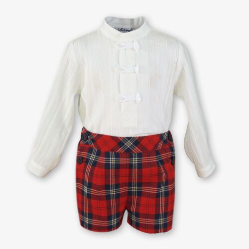 **PRE ORDER AW26 Boys Miranda Red Tartan Set 131