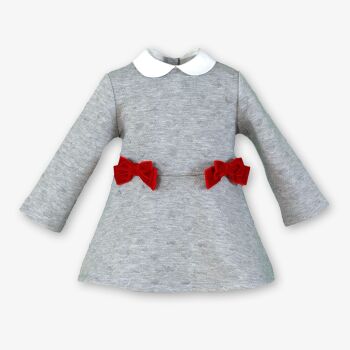 **PRE ORDER AW26 Girls Miranda Red and Grey Dress 153