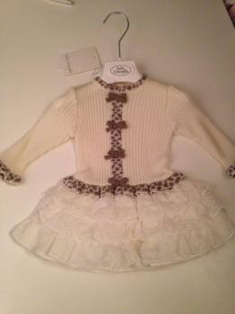 CLEARANCE PRICE Girls Baby Graziella Cream Dress Age 6 Months