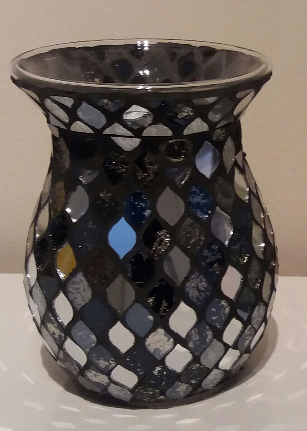 Black Mosaic Tealight Wax Melter