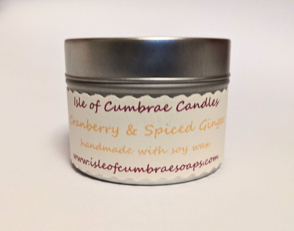 Cranberry and Spiced Ginger Soy Candle