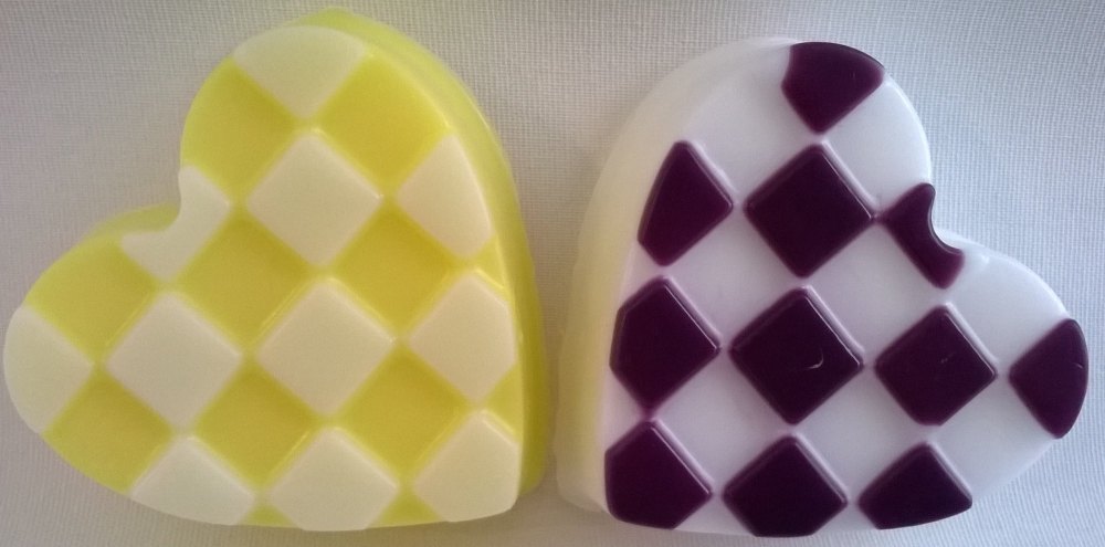 Chequered Love Heart Soap