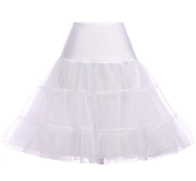 White 25" underskirt/pettiocoat