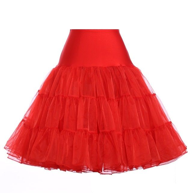 Red 25" underskirt/pettiocoat Size 8-16