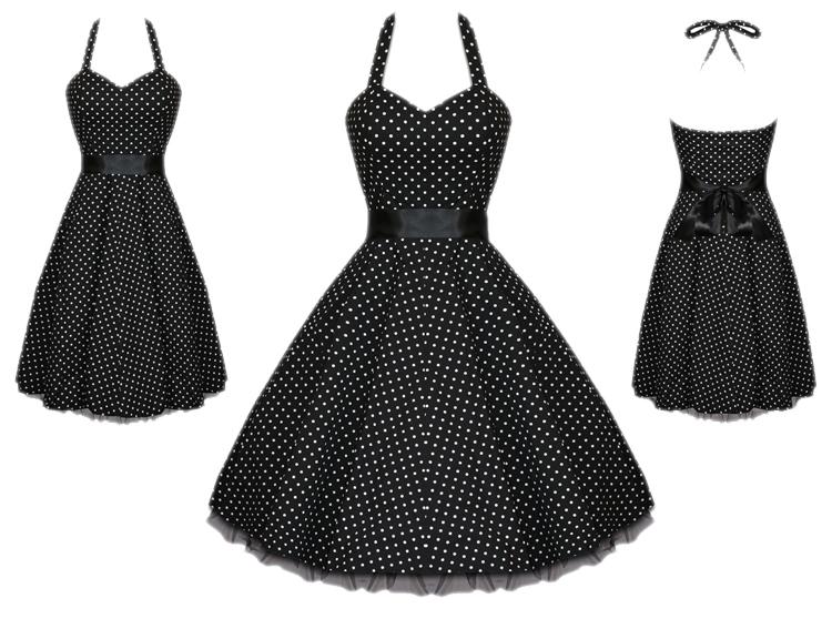 Polka dot classic dress