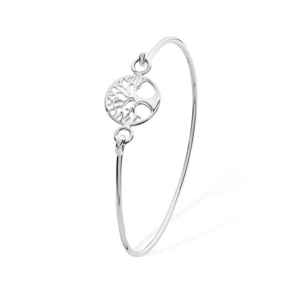 Sterling Silver Family Tree Bangle