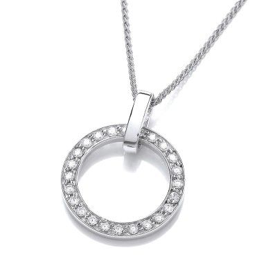 Cavendish French Sparkling Circle Necklace