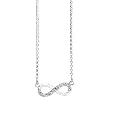 Sterling Silver Sparkle Infinity Necklace