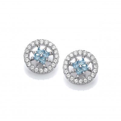 'Sky at Night' Blue Topaz CZ Earrings - Cavendish French