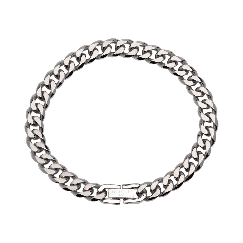 UNIQUE & CO - Stainless Steel Matte & Polished Bracelet - LAB-155