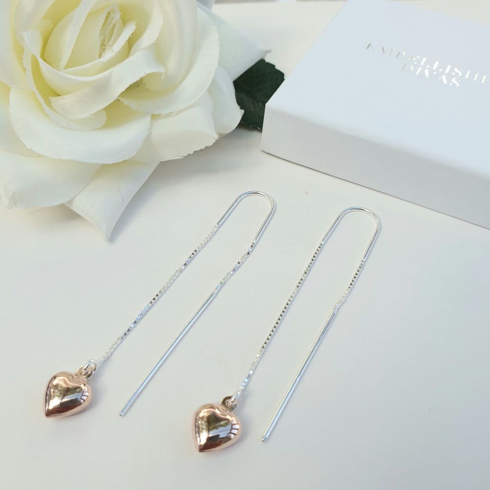 Rose gold hotsell pull through earrings
