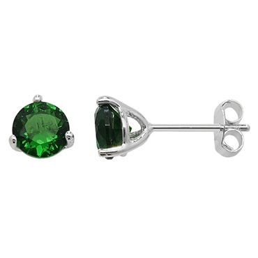 Emerald Cubic Zirconia 6mm Studs