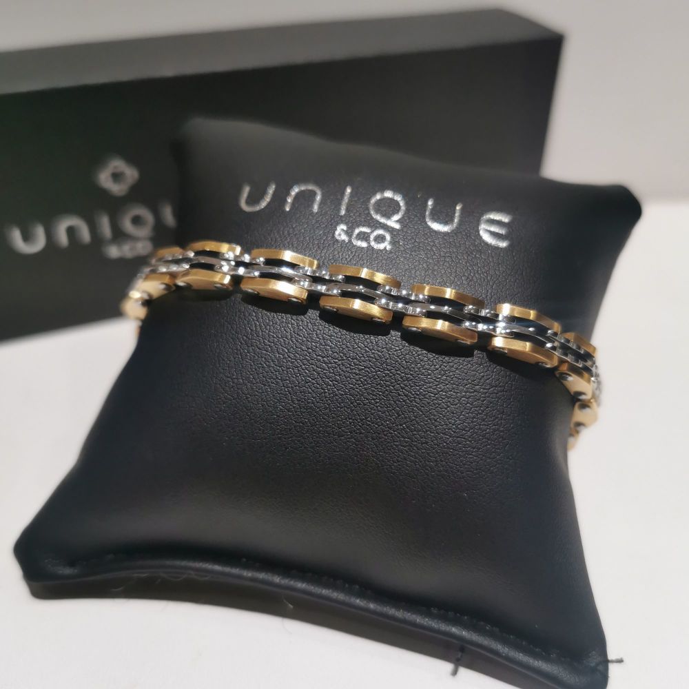 UNIQUE & CO Two Tone Chain Bracelet - LAB222