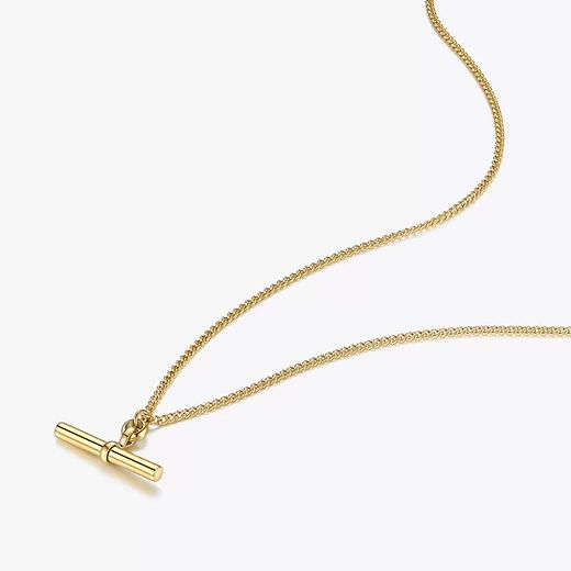 'LEXI' Gold T Bar Necklace