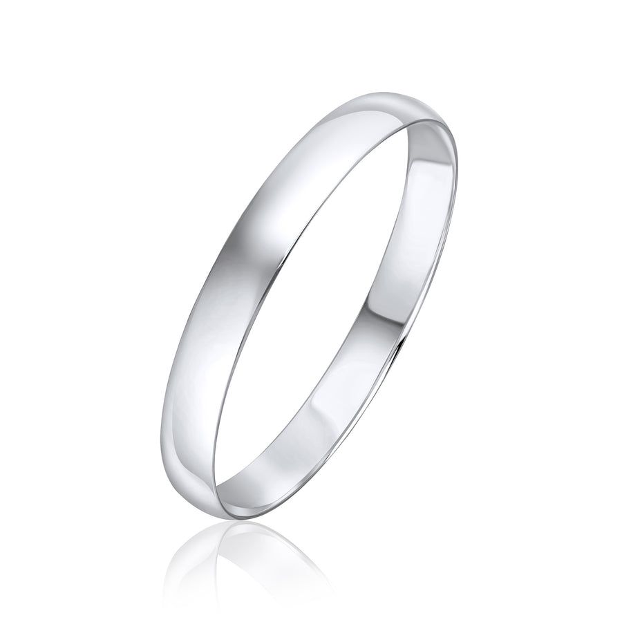 Sterling Silver Heavyweight 10mm Round Court Bangle