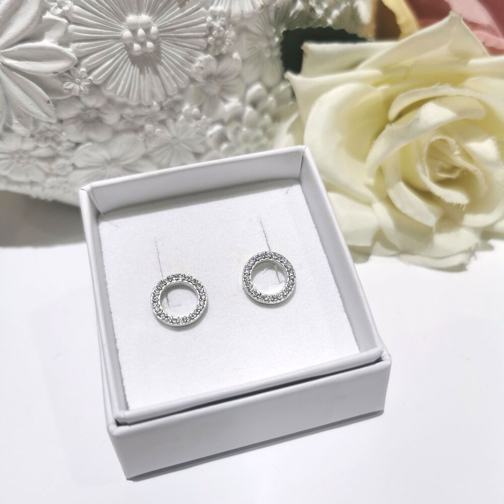 Sterling Silver Circle of Life Earrings