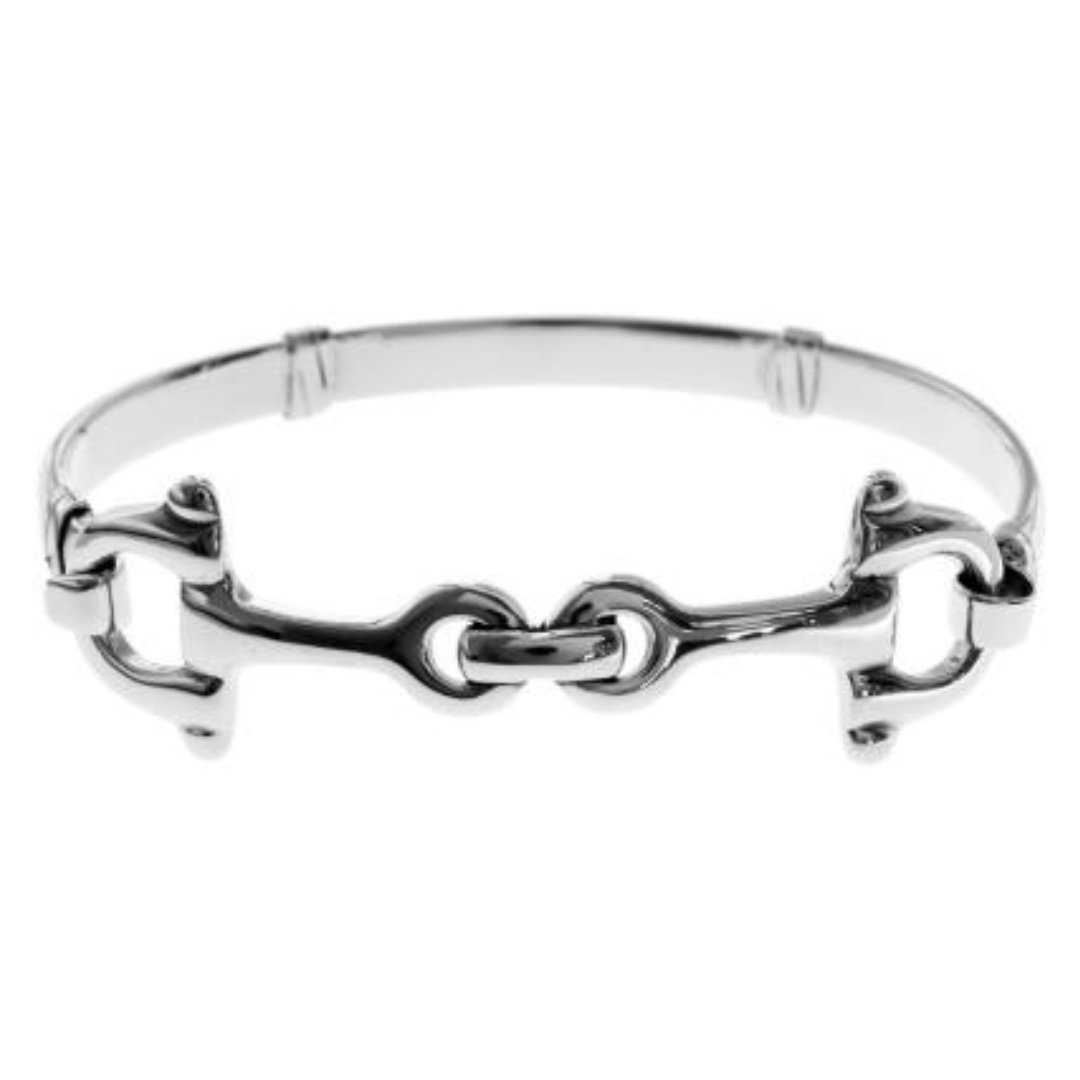 Heavyweight Solid Sterling Silver Snaffle Bangle