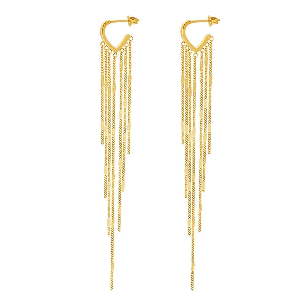 'GIANNA' Gold Chain Drop Earrings