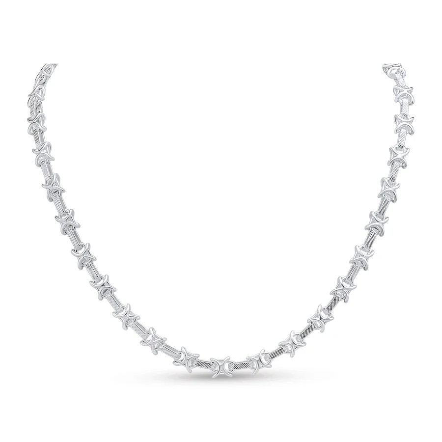 Sterling Silver Handmade Textured Knot Chain
