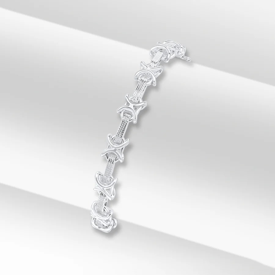 Sterling Silver Handmade Textured Knot Chain