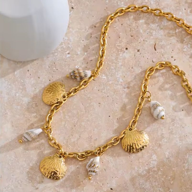 'CLARA' Natural Shell Charm Necklace