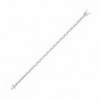 Silver CZ & Opal Tennis Bracelet